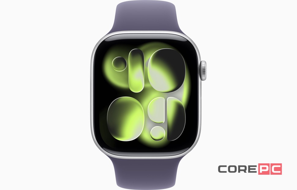 Apple Watch Series 11 46mm Silver Aluminum Case with Purple Fog Sport Band (M/L)