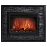 Каминокомплект: Очаг Electrolux EFP/P-3020LS, портал Loft 30 камень черный, черная эмаль