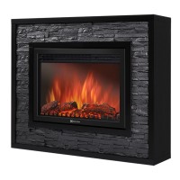 Каминокомплект: Очаг Electrolux EFP/P-3020LS, портал Loft 30 камень черный, черная эмаль