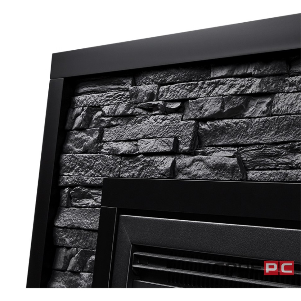 Каминокомплект: Очаг Electrolux EFP/P-3020LS, портал Loft 30 камень черный, черная эмаль