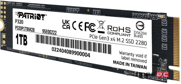 Твердотельный накопитель Patriot 1000 Gb P320 (P320P1TBM28)