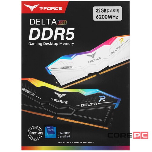 Оперативная память 32 Gb 6200 MHz Team Group T-FORCE DELTA RGB Black (FF3D532G6200HC38ADC01)