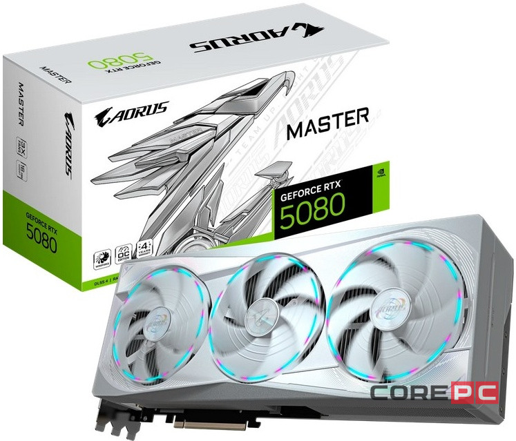 Видеокарта Gigabyte (GV-N5080AORUSM ICE-16GD) GeForce RTX 5080 16GB AORUS MASTER ICE