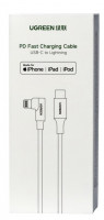 Usb Кабель-зарядка Type-C на Lightning Ugreen US305 3A 1.5м черный