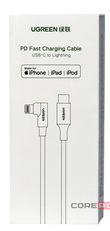 Usb Кабель-зарядка Type-C на Lightning Ugreen US305 3A 1.5м черный