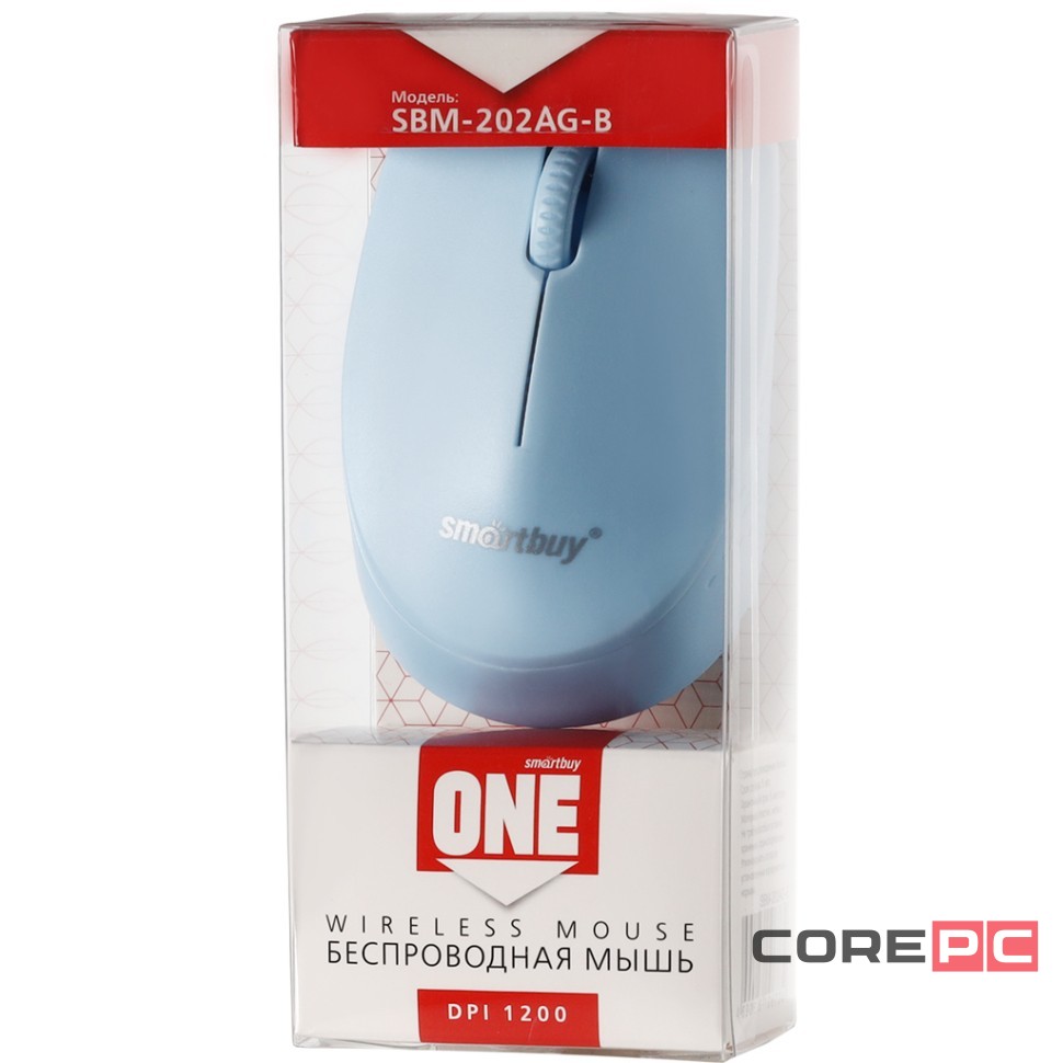 Мышь беспроводная Smartbuy ONE 202AG-B голубая (SBM-202AG-B) / 100