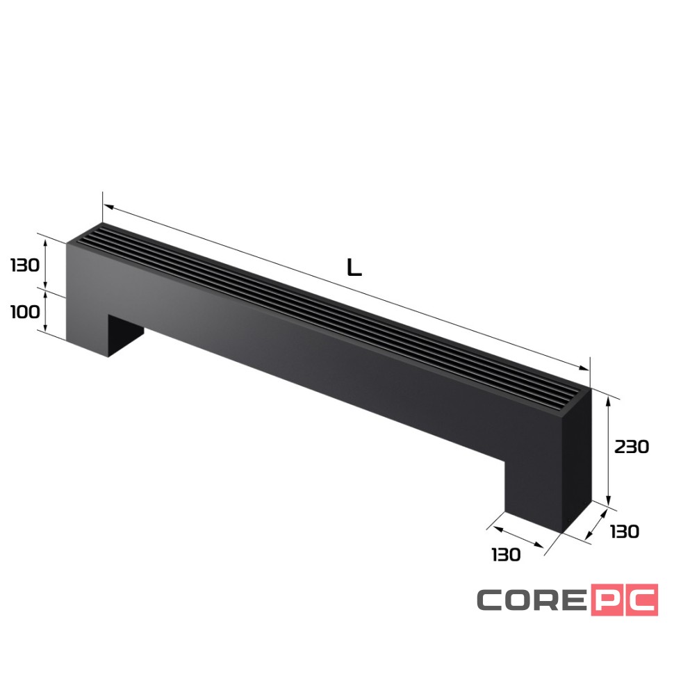 Конвектор напольный Royal Thermo STEP-130/130/1000-2-N-BL-LG-BL