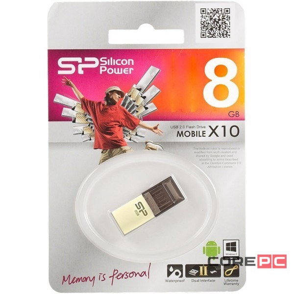 USB флеш накопитель Silicon Power 8GB OTG MicroUSB Mobile X10