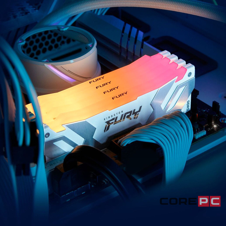 Оперативная память 16 Gb 6400 MHz Kingston FURY Renegade RGB White (KF564C32RWA-16)