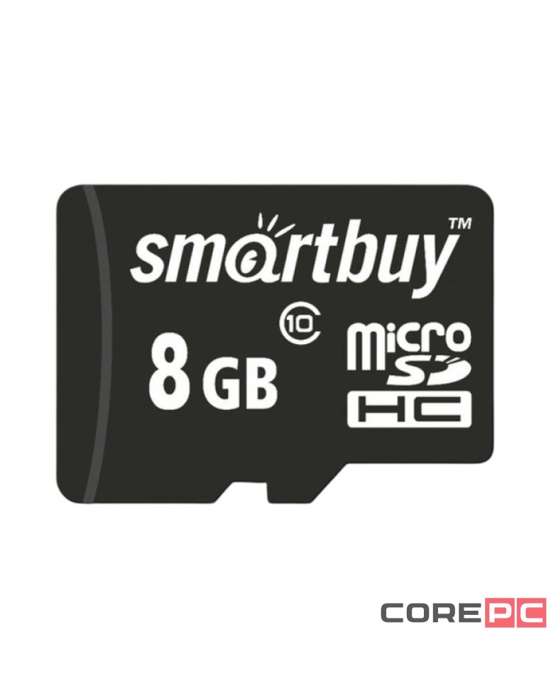 micro SDHC карта памяти Smartbuy 8GB Сlass 10 (без адаптера)