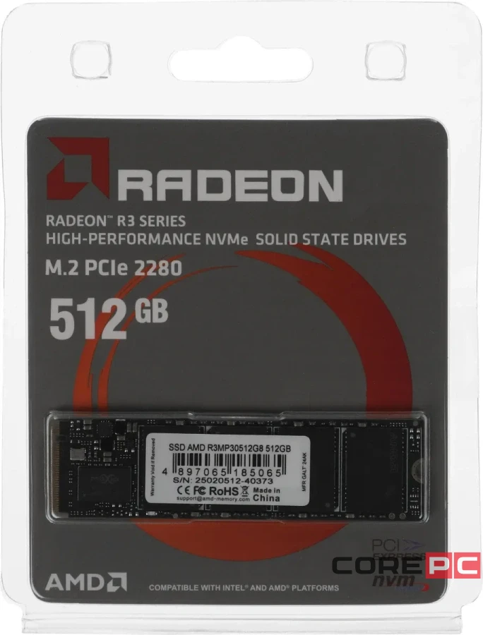 Твердотельный накопитель 512 Gb AMD Radeon R3 Series (R3MP30512G8)