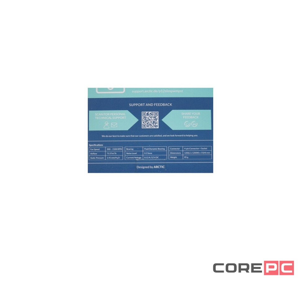 Вентилятор для корпуса Arctic Cooling P12 SLIM PWM PST ACFAN00187A