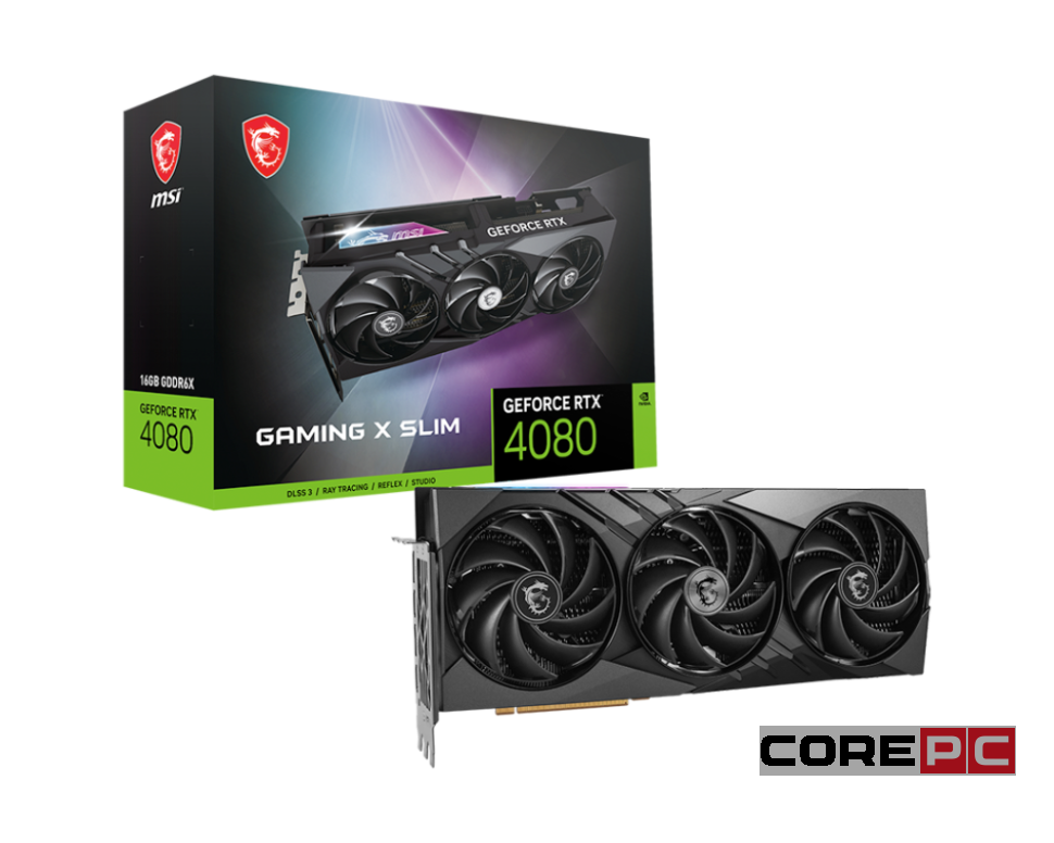 Видеокарта MSI (RTX 4080 16GB GAMING X SLIM) GeForce RTX 4080 16GB GAMING X SLIM