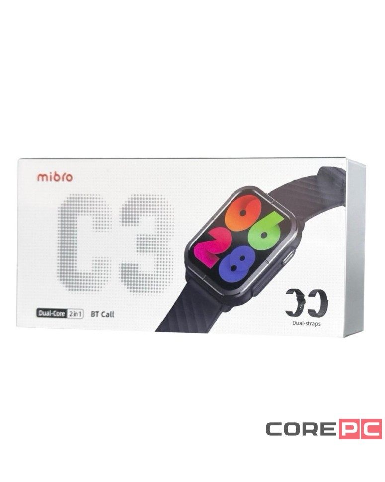 Умные часы Xiaomi Mibro Watch C3 XPAW014 (c русским языком + 2 ремешка) темно-синий