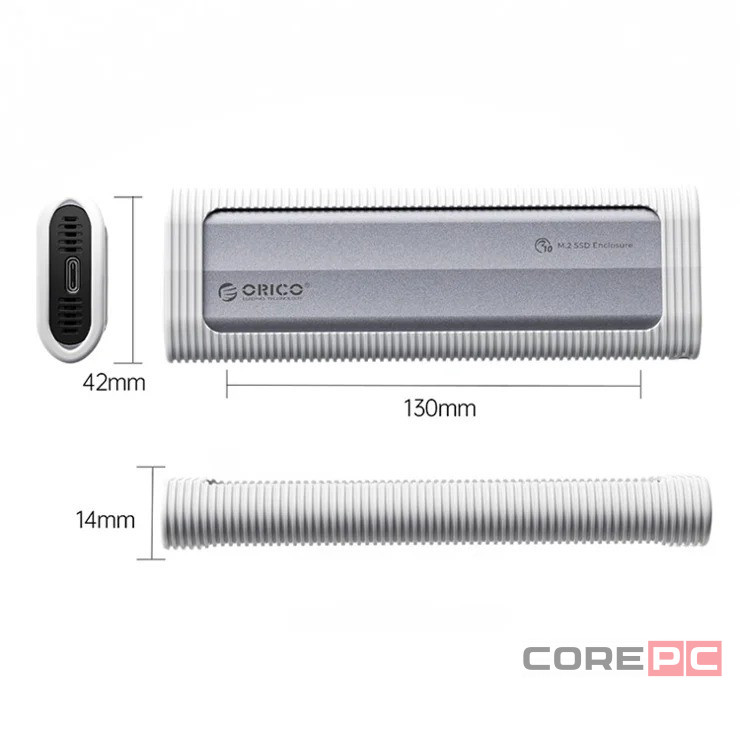 Внешний корпус для SSD M2 NVMe Orico AXM2S-G2-V1 USB-C серый