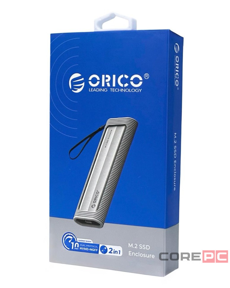 Внешний корпус для SSD M2 NVMe Orico AXM2S-G2-V1 USB-C серый