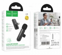 Беспроводной микрофон Hoco L20 петличка/Type-C черный