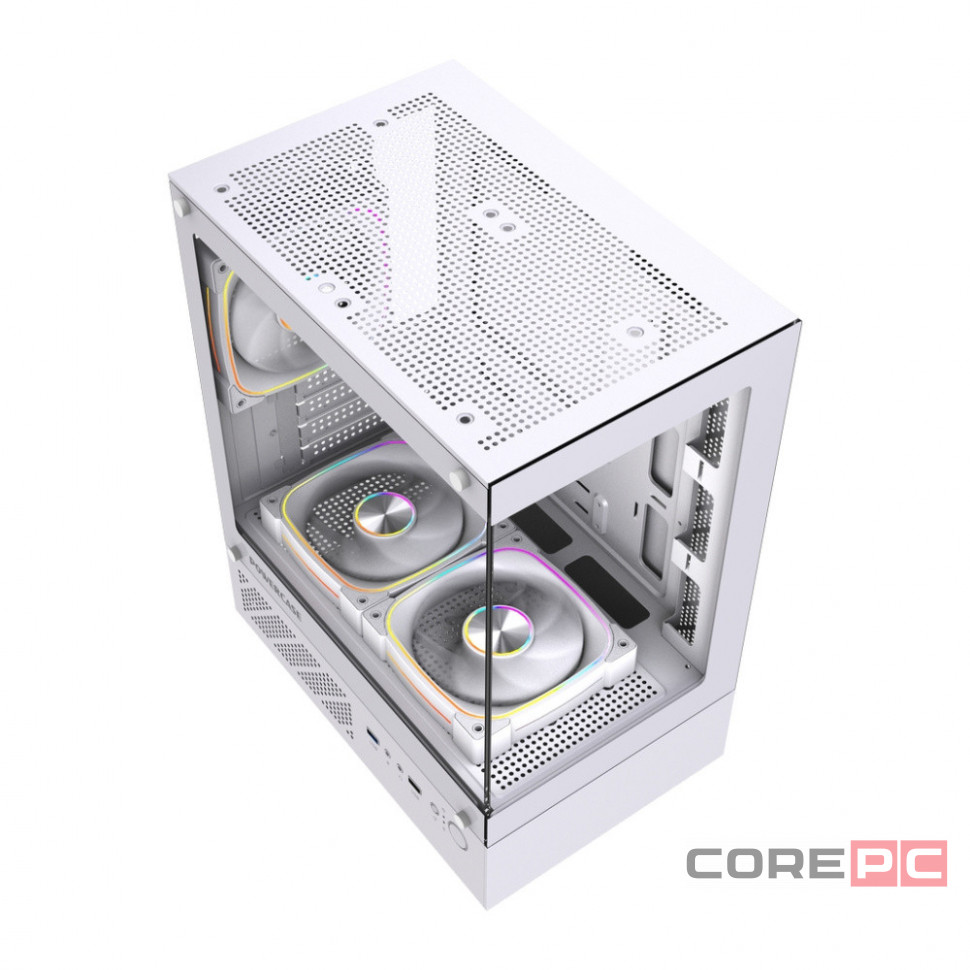Компьютерный корпус Powercase Vision Micro M1 TG ARGB White (CVMM1W-A3)