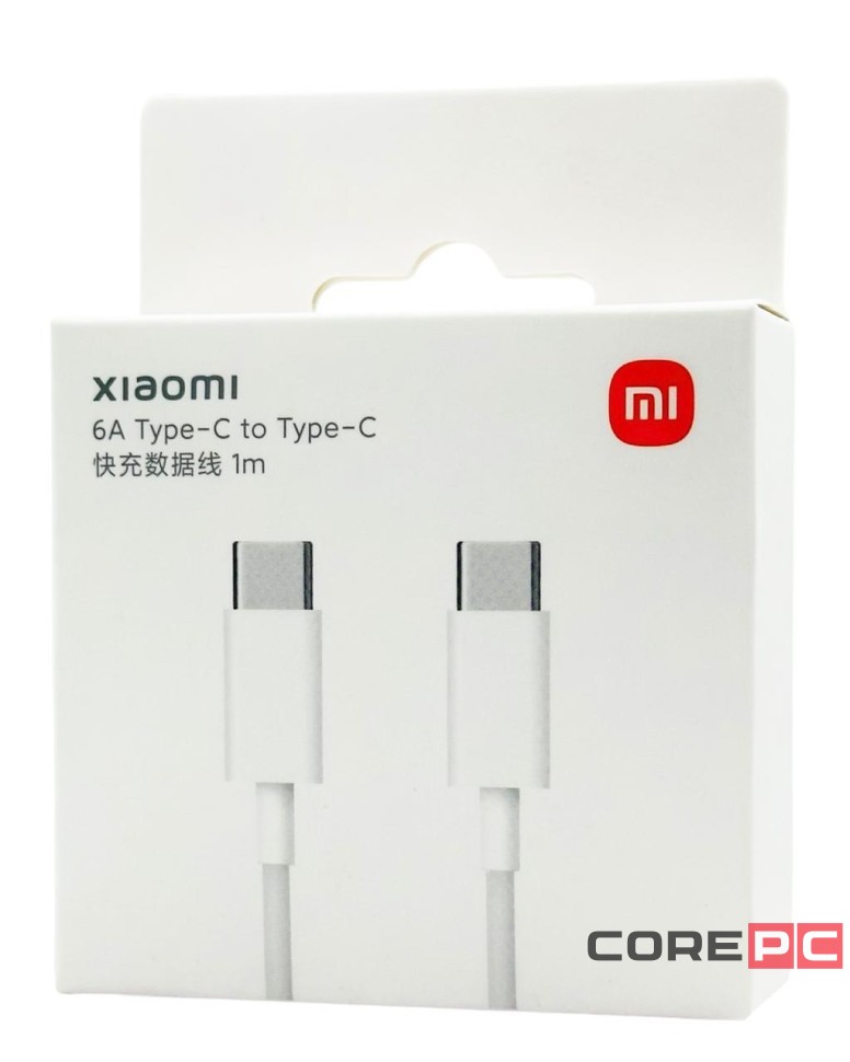 Кабель Xiaomi Type-C Type-C 1м 6A белый