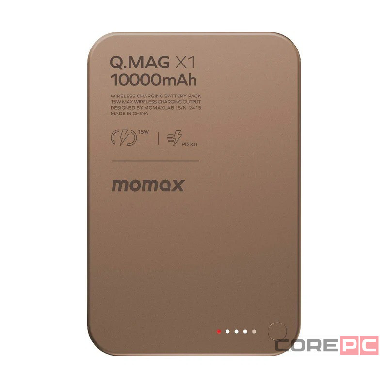 Powerbank магнитный с MagSafe Momax Q. Mag X1 10000mAh IP117ACNL2 золотой