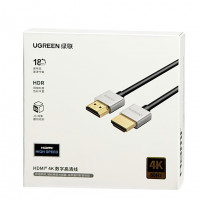 Кабель Ugreen HDMI-HDMI Ultra Thin 4K Digital HD Cable 2м черный
