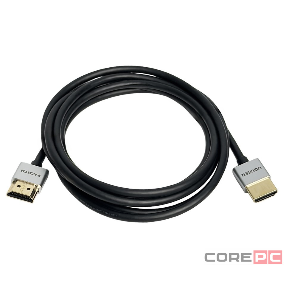 Кабель Ugreen HDMI-HDMI Ultra Thin 4K Digital HD Cable 2м черный
