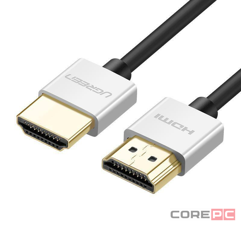 Кабель Ugreen HDMI-HDMI Ultra Thin 4K Digital HD Cable 2м черный