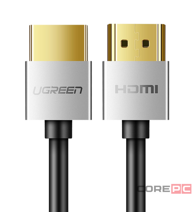 Кабель Ugreen HDMI-HDMI Ultra Thin 4K Digital HD Cable 2м черный