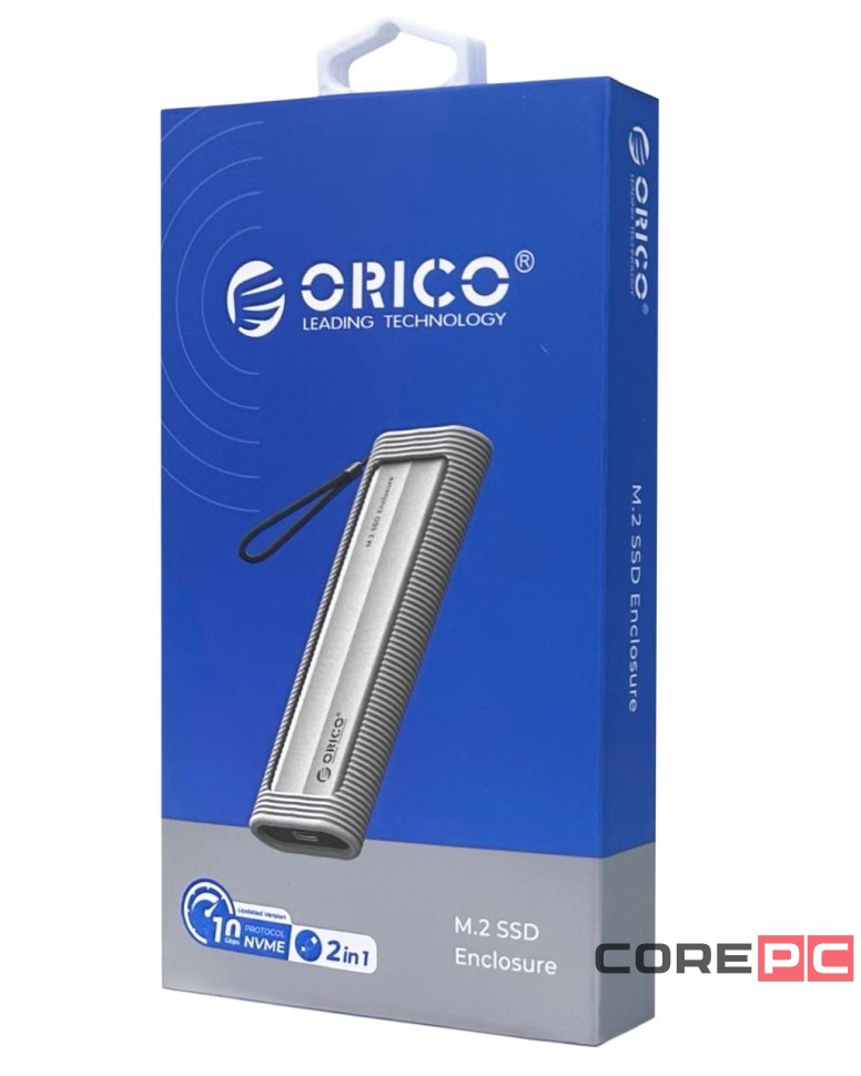 Внешний корпус для SSD M2 NVMe Orico AXM2-G2-V1 10Gbps USB-C серый