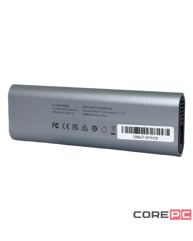 Внешний корпус для SSD M2 NVMe Orico AXM2-G2-V1 10Gbps USB-C серый