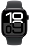 Apple Watch Series 10 46mm Jet Black Aluminum Case with Black Sport Band (S/M)