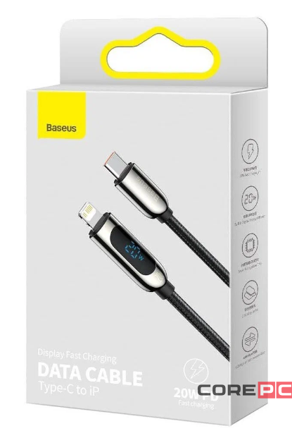 Кабель-зарядка Type-C на Lightning Baseus Display 2м (CATLSK-A01) 2A черный