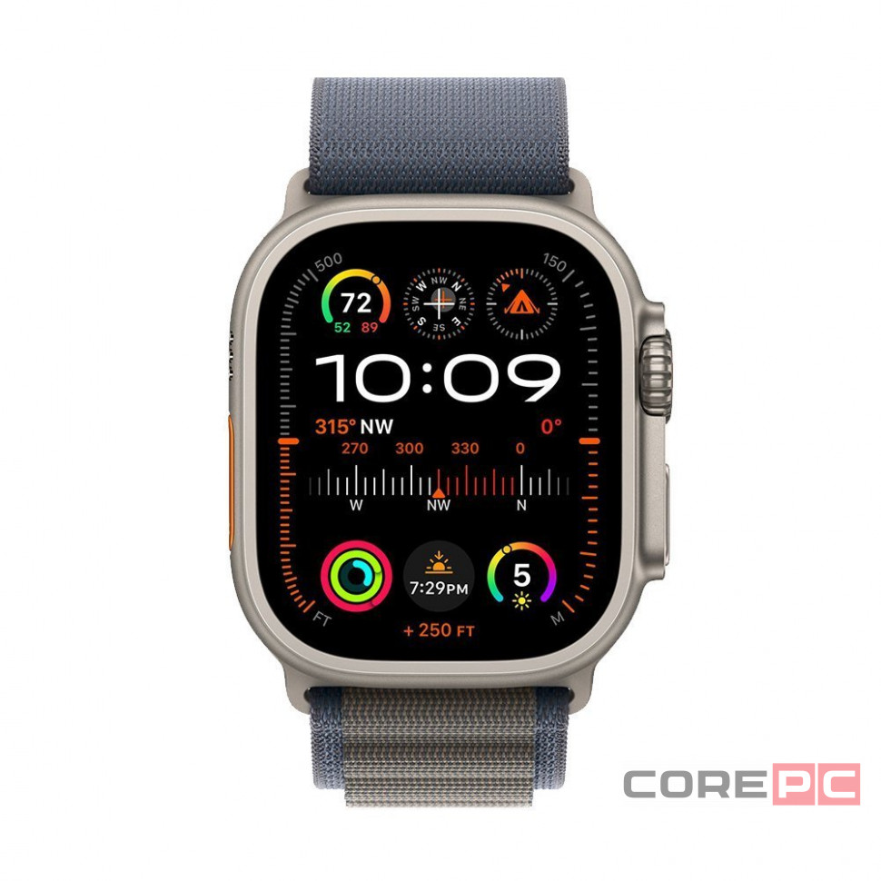 Apple Watch Ultra 2 49 mm (GPS+Cellular) Titanium Case Blue/Alpine Loop (L) (MREQ3)