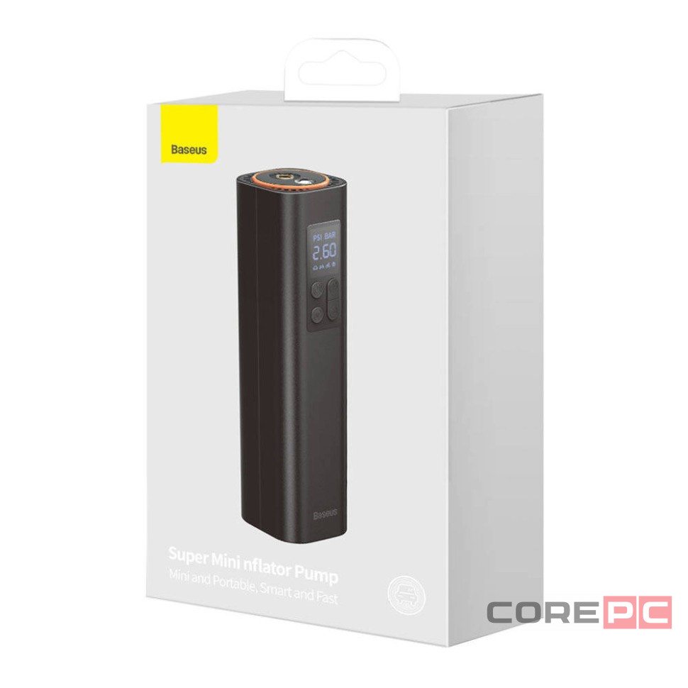 Автомобильный компрессор Baseus Super Mini Inflator Pump CRCQ000001 черный