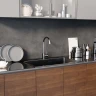 Смеситель для кухни MIXLINE МЛНС-0303Г/MLSS-0303BL, рычажное управление, цвет черный графит