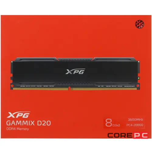 Оперативная память 16 Gb 3600 MHz ADATA XPG GAMMIX D20 Black (AX4U36008G18I-DCBK20)