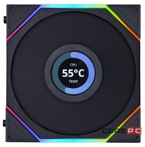 Комплект вентиляторов для корпуса Lian Li UNI FAN TL LCD 120 Reverse ARGB Black (G99.12RTLLCD3B.R0)