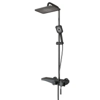 Душевая система MIXLINE 35к МЛ2430(ML2430) излив лейка 3 позиции+лейка тропический душ графит