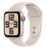 Apple Watch SE (2024) 40mm Starlight Aluminium Case with Starlight Sport Band (S/M)