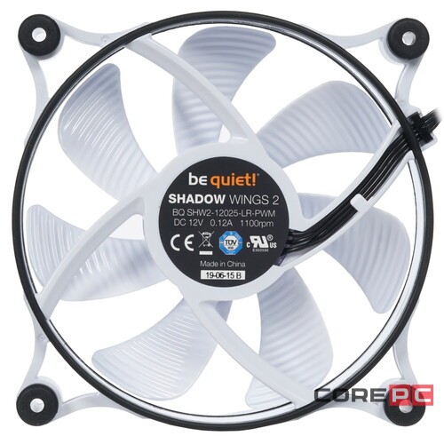 Корпусной вентилятор Be Quiet! SHADOW WINGS 2 WHITE 120mm PWM BL089