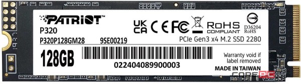 Твердотельный накопитель Patriot 128 Gb P320 (P320P128GM28)