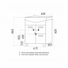 Тумба для ванной АЛЬФА-65 под раковину Бэст-65 (Sanita Lux) (ПВХ)
