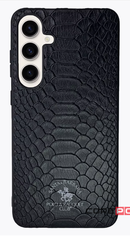 Накладка для Samsung Galaxy S24 Plus Santa Barbara под кожу чёрная