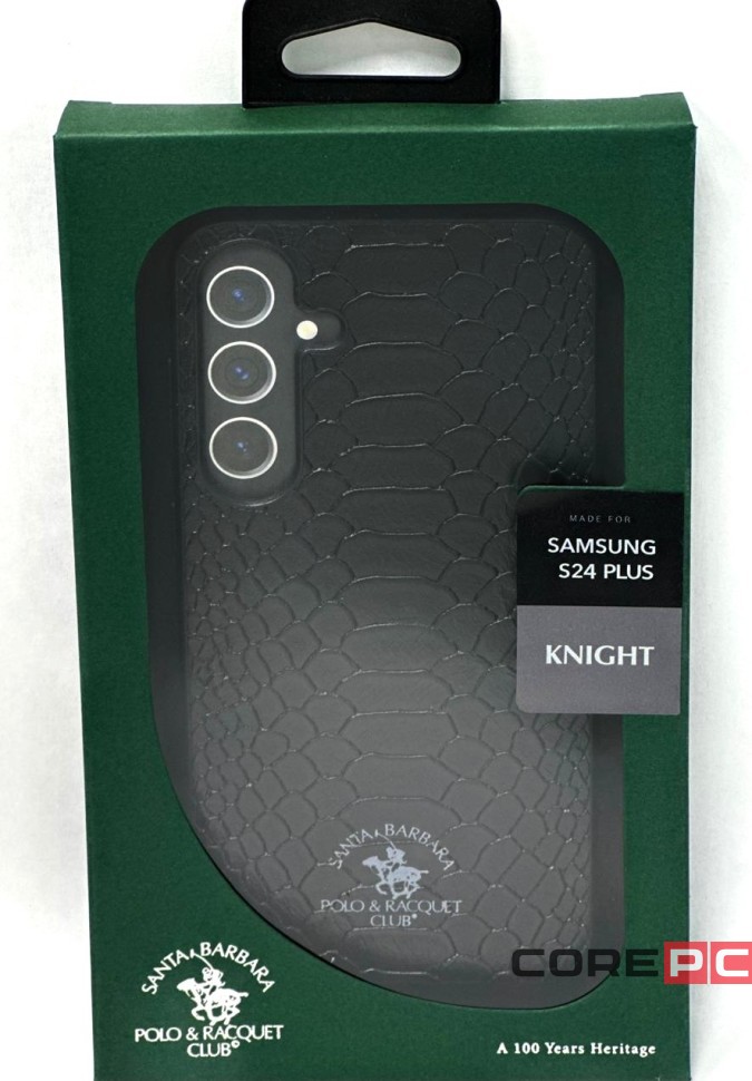Накладка для Samsung Galaxy S24 Plus Santa Barbara под кожу чёрная