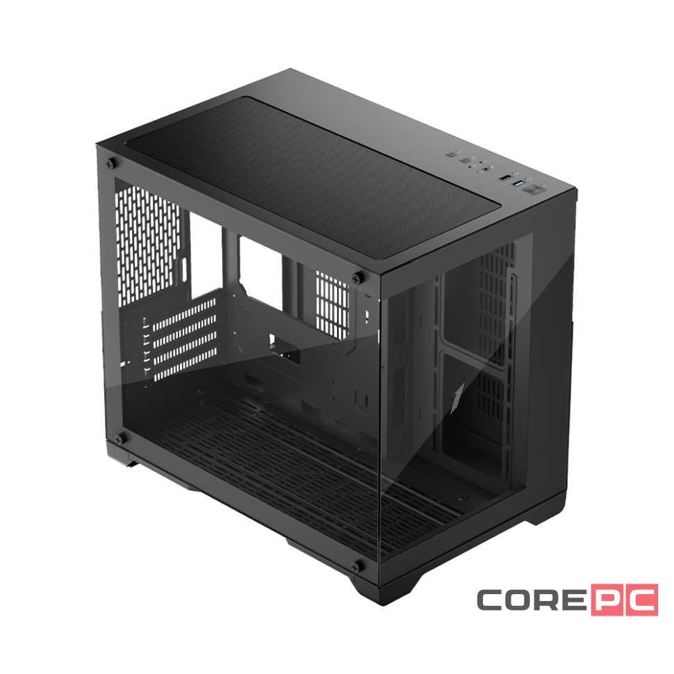 Компьютерный корпус 1STPLAYER MEGAVIEW MV6-T Black (MV6-TP-BK)