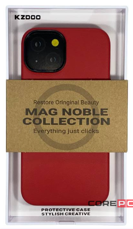 Накладка для i-Phone 14 K-Doo Mag Noble кожаная красная