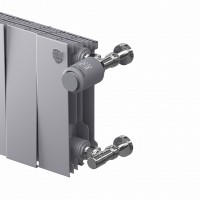 Набор термостатический для радиатора угловой Royal Thermo Design Pro 15 мм М30х1,5 (Хром)