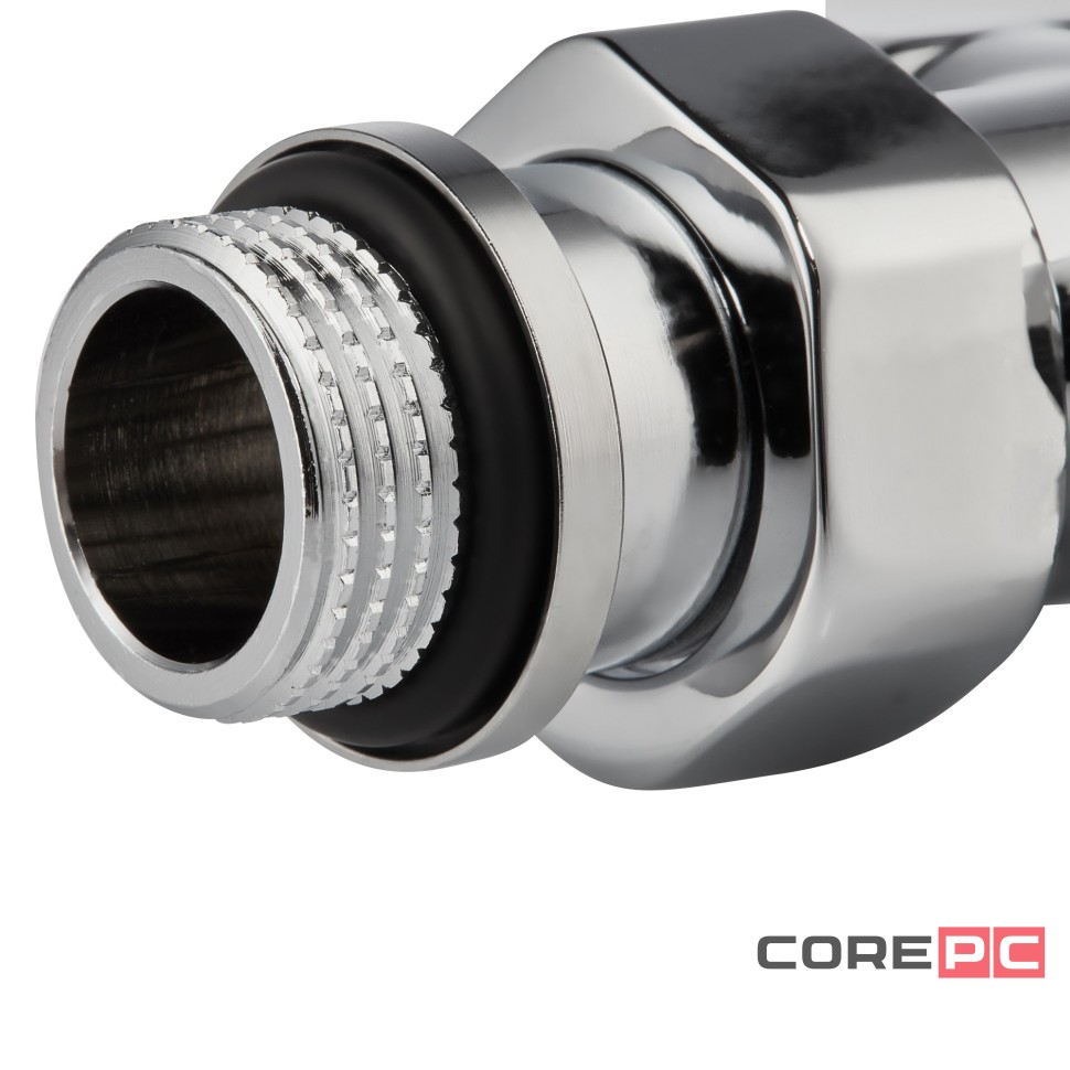 Набор термостатический для радиатора угловой Royal Thermo Design Pro 15 мм М30х1,5 (Хром)