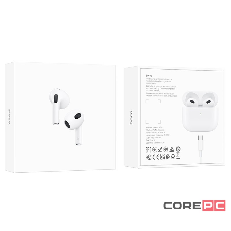 Беспроводные наушники TWS Hoco EW76 белые