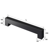 Конвектор напольный Royal Thermo STEP-130/130/1200-2-N-BL-LG-BL